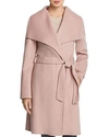 T Tahari Ellie Handmade Wrap Coat W/ Belt In Powder Pink