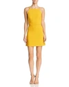 French Connection Whisper Light Sheath Minidress In Mustard Seed