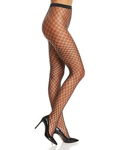 Wolford Bobbi Large-net See-through Tights In Black