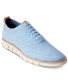Cole Haan Men's Zerogrand Wool Stitchlite Oxfords Men's Shoes In Blue Wool/ivory