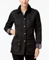 BARBOUR BEADNELL POLARQUILT PLAID-TRIM UTILITY COAT