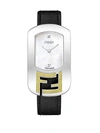 FENDI Chameleon Diamond, Topaz & Stainless Steel Leather Strap Watch,0400099245212