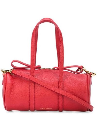 Mansur Gavriel Gym Mini Textured-leather Duffle Bag In Red