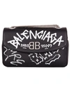 BALENCIAGA BB GRAFFITI SHOULDER BAG,10698360