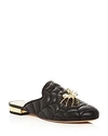 CHARLOTTE OLYMPIA WOMEN'S WEB-QUILTED LEATHER MULES,OLF186024A-08021