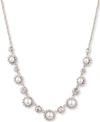 Marchesa Gold-tone Imitation Pearl & Crystal Statement Necklace, 16" + 3" Extender In Gold