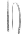 Givenchy Crystal Threader Earrings In Rhodium