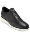 Cole Haan Men's 2.zerogrand Laser Wingtip Oxfords Men's Shoes In Black Textured Leather