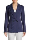 GREY LAB Pinstriped Double-Breasted Blazer,0400099314214