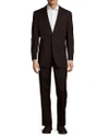 TOMMY HILFIGER MODERN FIT SOLID WOOL SUIT,612319951289