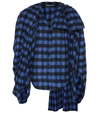 Y/PROJECT WOOL-BLEND CHECKED FLANNEL TOP,P00335985