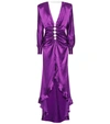 ALESSANDRA RICH EMBELLISHED SILK GOWN,P00342805