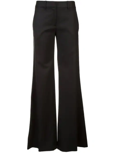 Nili Lotan Irene Wool-twill Wide-leg Trousers In Black