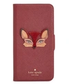 KATE SPADE KATE SPADE NEW YORK FOX-APPLIQUE IPHONE 8 PLUS FOLIO CASE