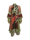 Etro Asymmetric Printed Silk-georgette Midi Dress In Multicolor