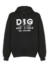 DOLCE & GABBANA KING'S ANGELS HOODIE,10699222