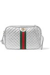 GUCCI Metallic quilted leather shoulder bag