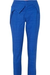 RONALD VAN DER KEMP TEXTURED-SILK STRAIGHT-LEG PANTS