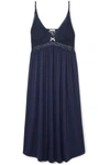 EBERJEY COLETTE LACE-TRIMMED STRETCH-MODAL NIGHTGOWN