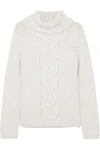 ALLUDE CABLE-KNIT CASHMERE TURTLENECK SWEATER