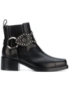 RED VALENTINO RED(V) STUDDED STRAP ANKLE BOOTS