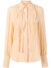 CHLOÉ PLEATED PLACKET SHIRT