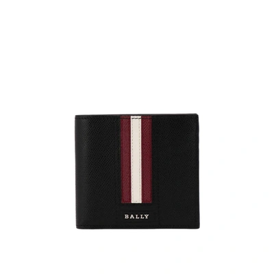 Bally Wallet Trasai. Lt Wallet In Micro Grain Leather With Trainspotting Band In Black