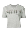 Stella Mccartney Logo Patch T-shirt In Grey