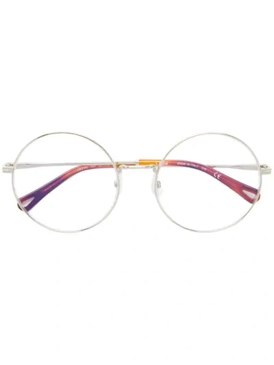 Chloé Eyewear 圆框眼镜 - 金属色 In Metallic