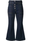 CARVEN HIGH-WAIST CROPPED JEANS