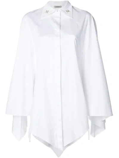 Nina Ricci Monogram Collar Trapeze Shirt - 白色 In White