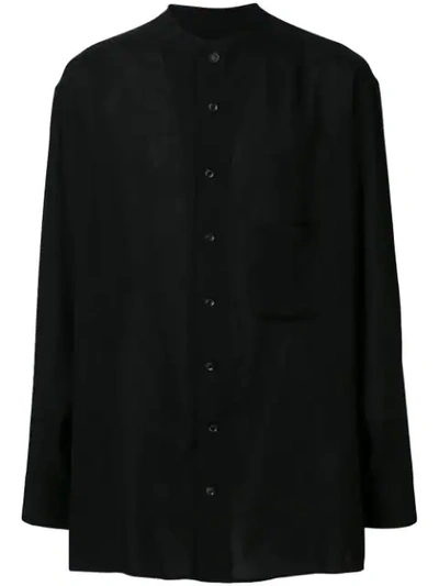 Yohji Yamamoto 中式领衬衫 In Black