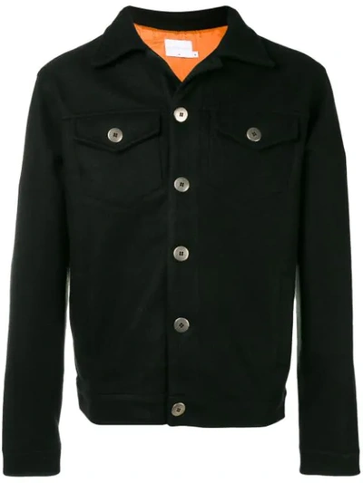 The Silted Company Padded Denim Jacket In Black