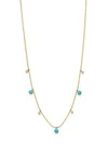 ZOË CHICCO Diamond, Turquoise & 14K Yellow Gold Necklace