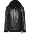 ACNE STUDIOS SHEARLING AND LEATHER JACKET,P00340122