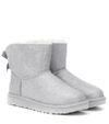 UGG MINI BAILEY BOW GLITTER ANKLE BOOTS,P00345613