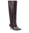 The Row Bourgeoisie Knee-high Leather Boots In Black