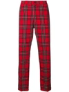 STUSSY check tapered trousers