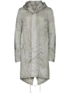 RICK OWENS DRKSHDW FISHTAIL HOODED PARKA