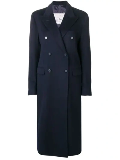 Giuliva Heritage Collection Classic Double-breasted Coat In Blue