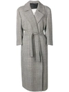 GIULIVA HERITAGE COLLECTION GIULIVA HERITAGE COLLECTION CHECKED BELTED COAT - WHITE