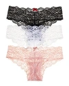 Skarlett Blue Goddess Chikini Hipster Bikini In Blush/ Pomergrante/ White
