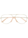 Gucci Men's Aviator Optical Glasses In Metallic