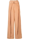 ULLA JOHNSON ULLA JOHNSON HIGH WAIST PALAZZO TROUSERS - NEUTRALS