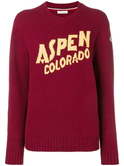 Moncler Aspen Sweater In Red