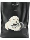 BALENCIAGA PUPPY AND KITTEN PLASTIC BAG M SHOPPER TOTE