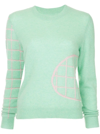 Onefifteen Embroidered Knit Jumper In Green