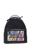 FENDI FENDI COLOURFUL LOGO PRINT BACKPACK