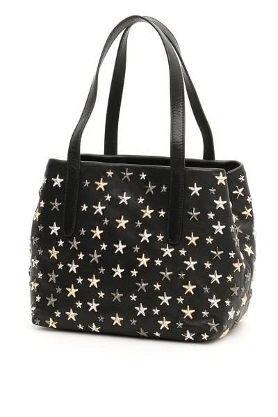 Jimmy Choo Shopping Bag With Multi Metal Stars In Black