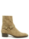 SAINT LAURENT SAINT LAURENT WYATT 40 HARNESS SUEDE ANKLE BOOTS